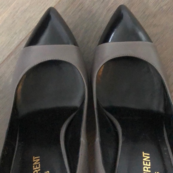 SAINT LAURENT Janice Nappa Leather Grey/Black - Picture 2 of 7